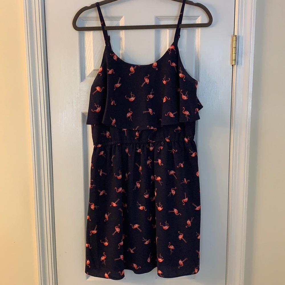 Pink Flamingo Dress Sz Med